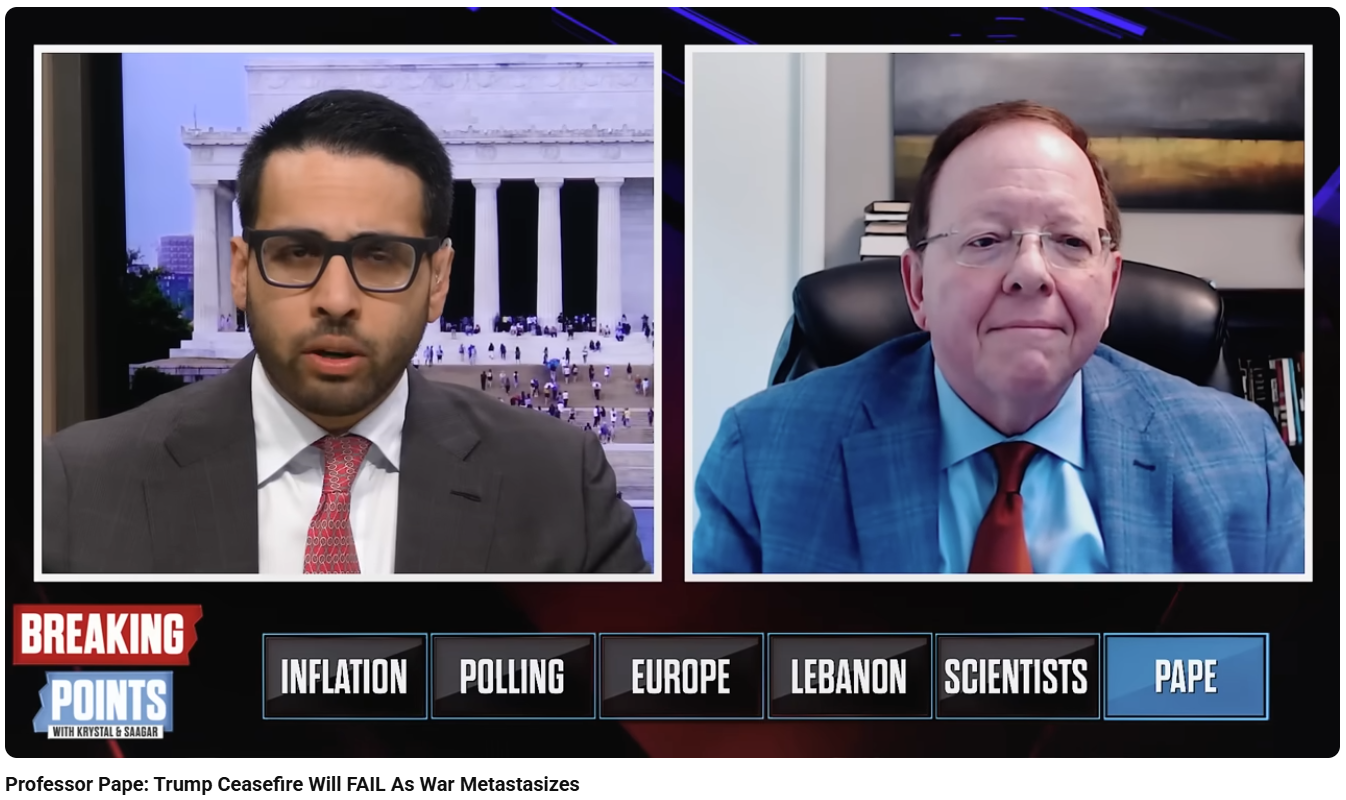 Middle East War: Professor Pape says the US Escalation Trap continues…