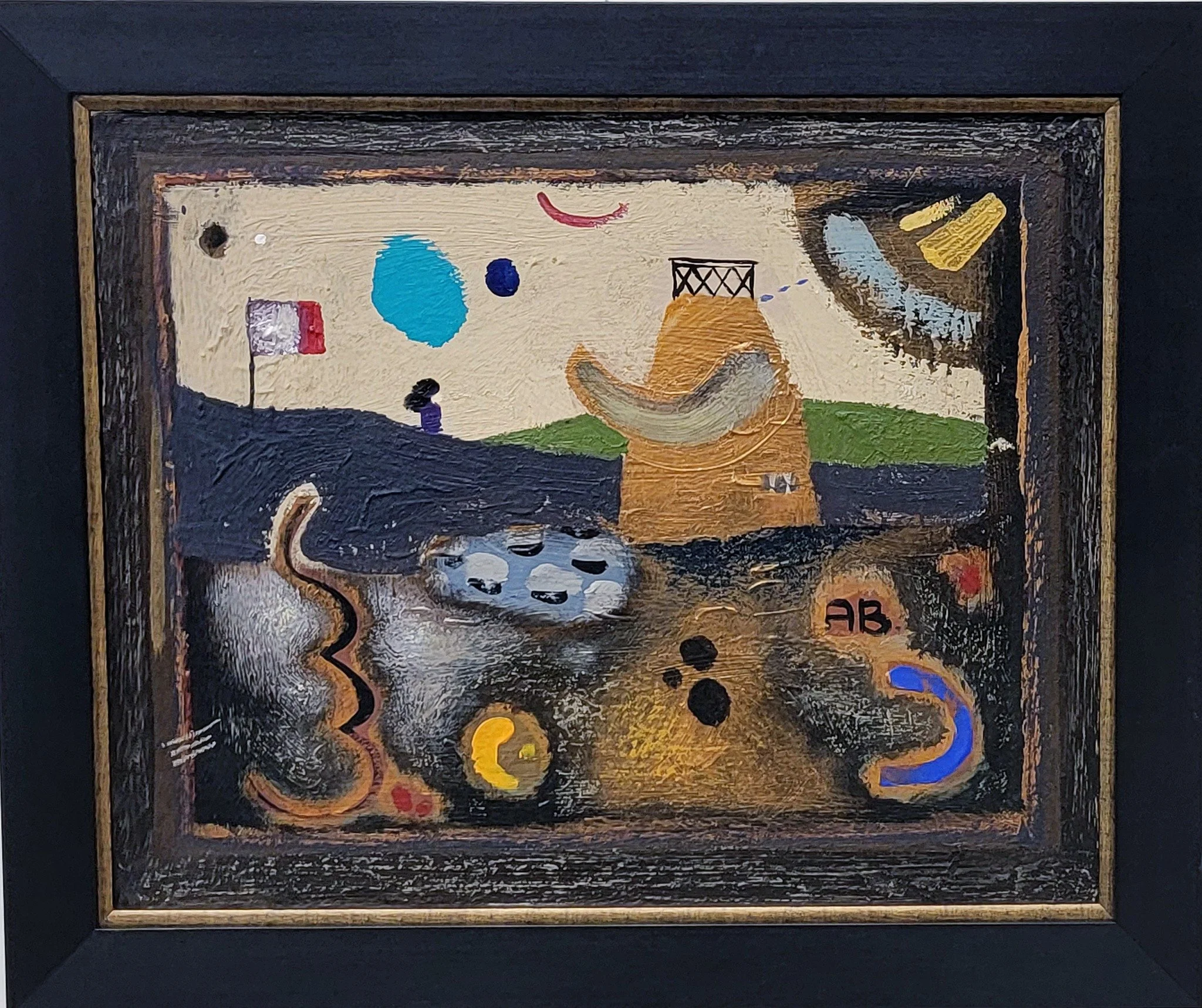 H. On the Mountain - 40 x 50 Mixed media on cardboard 
