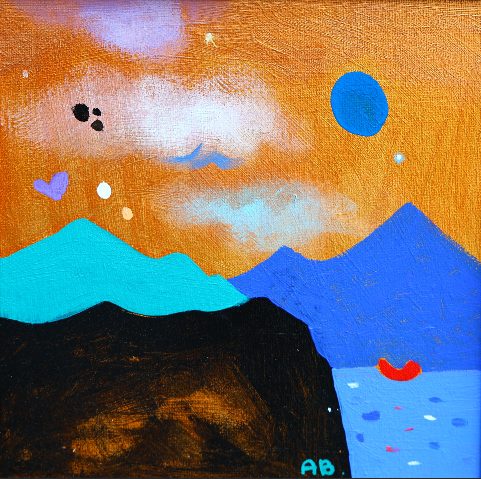 Landscape 25x25 Mixed Media on Canvas (Series "Treveler Of The Peaks") 2026 