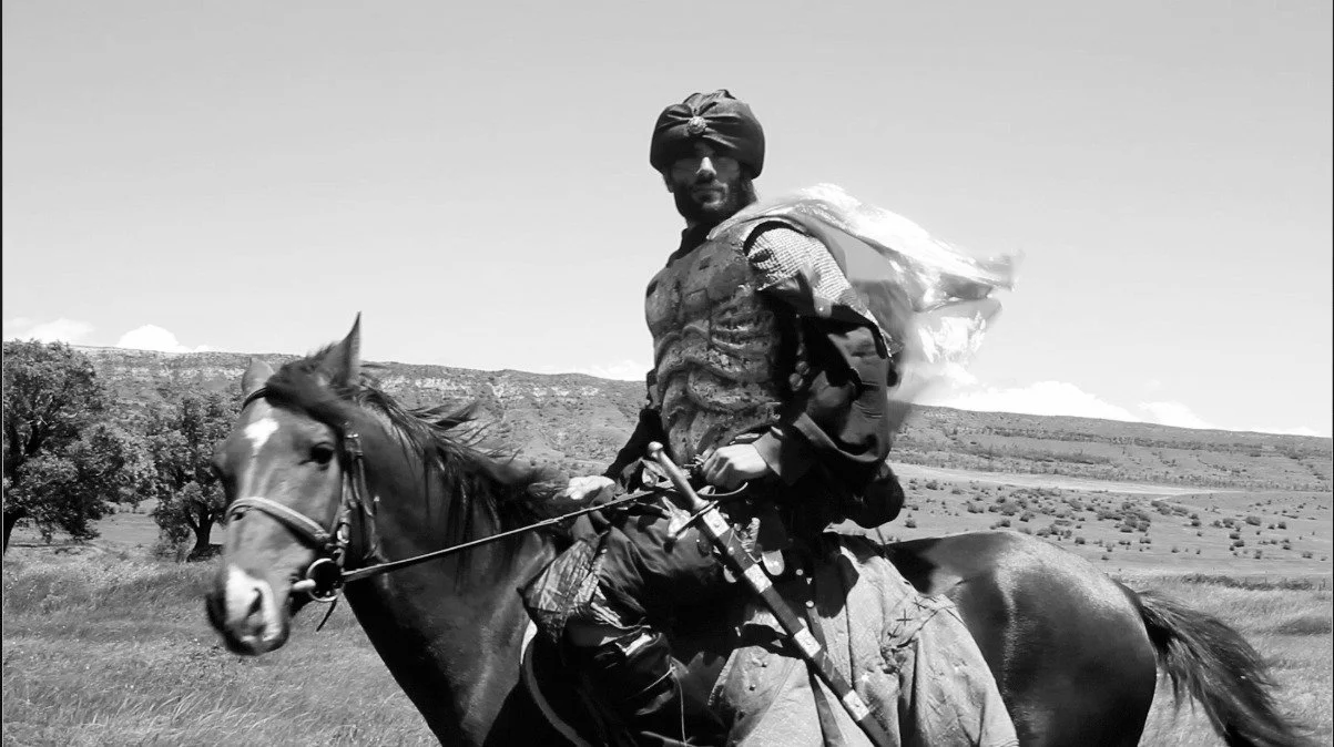 Actor Giorgi Barbakadze portrays the knight who appears in the boy’s recollection