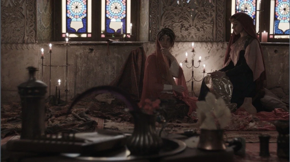 Nino Sturua and Nino Amilakhvari. Inside the palace