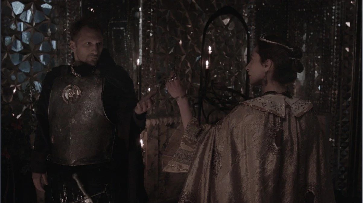 Queen - Keta Kavlashvili - gives the emperor permission to unbolt her chamber, insisting he uncover the truth himself.