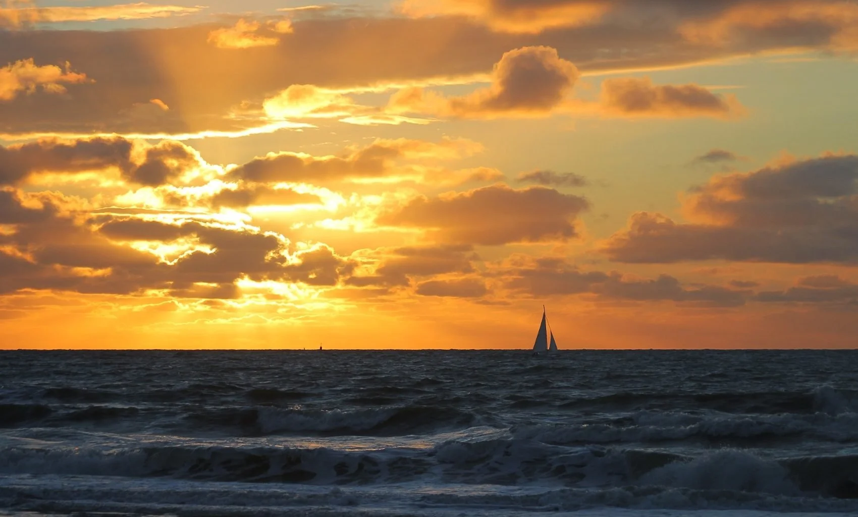 Sunset over the North Sea, The Hague 