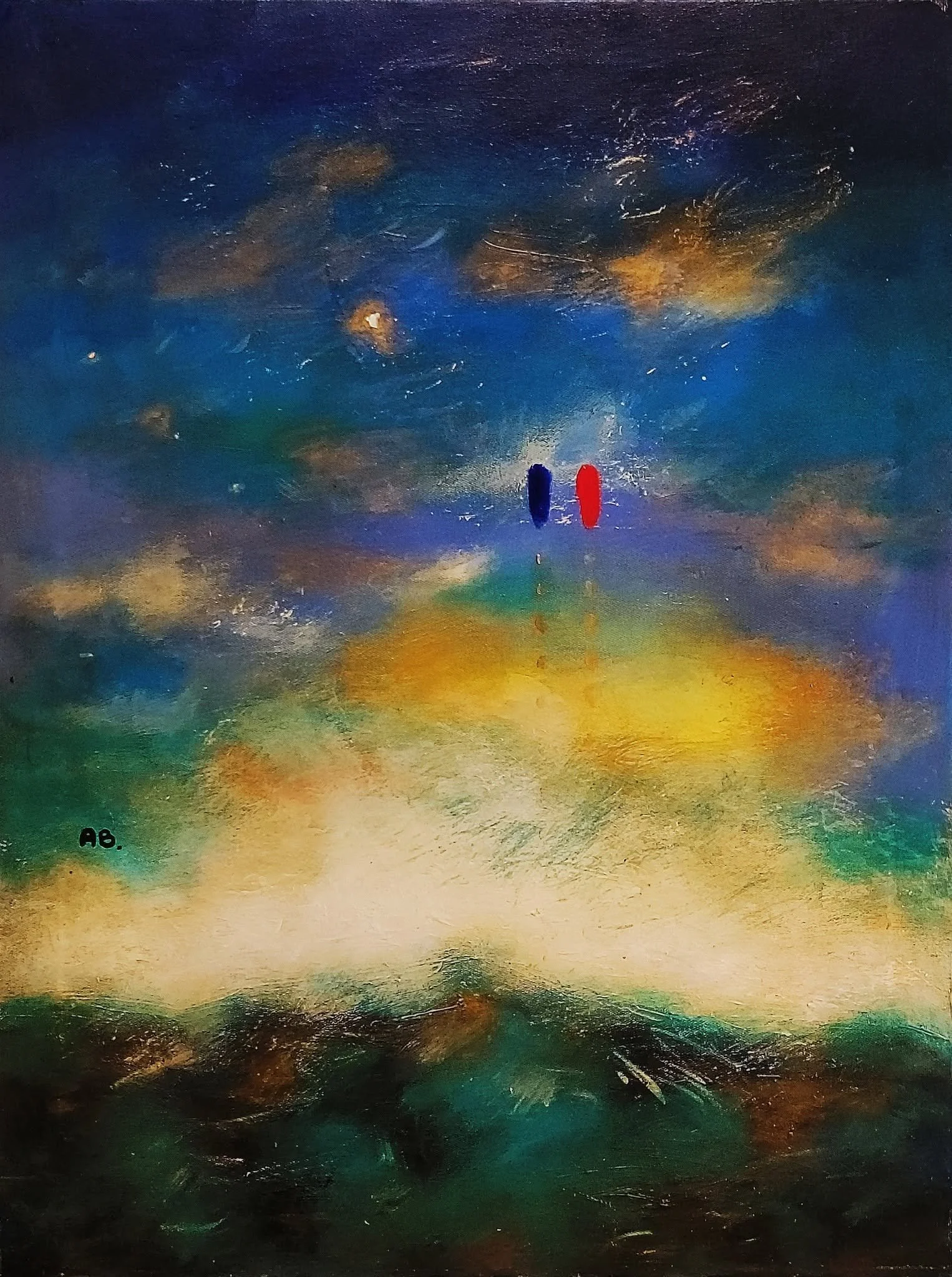 The Road To Emmaus - 80x60 Mixed Media on Canvas 2025