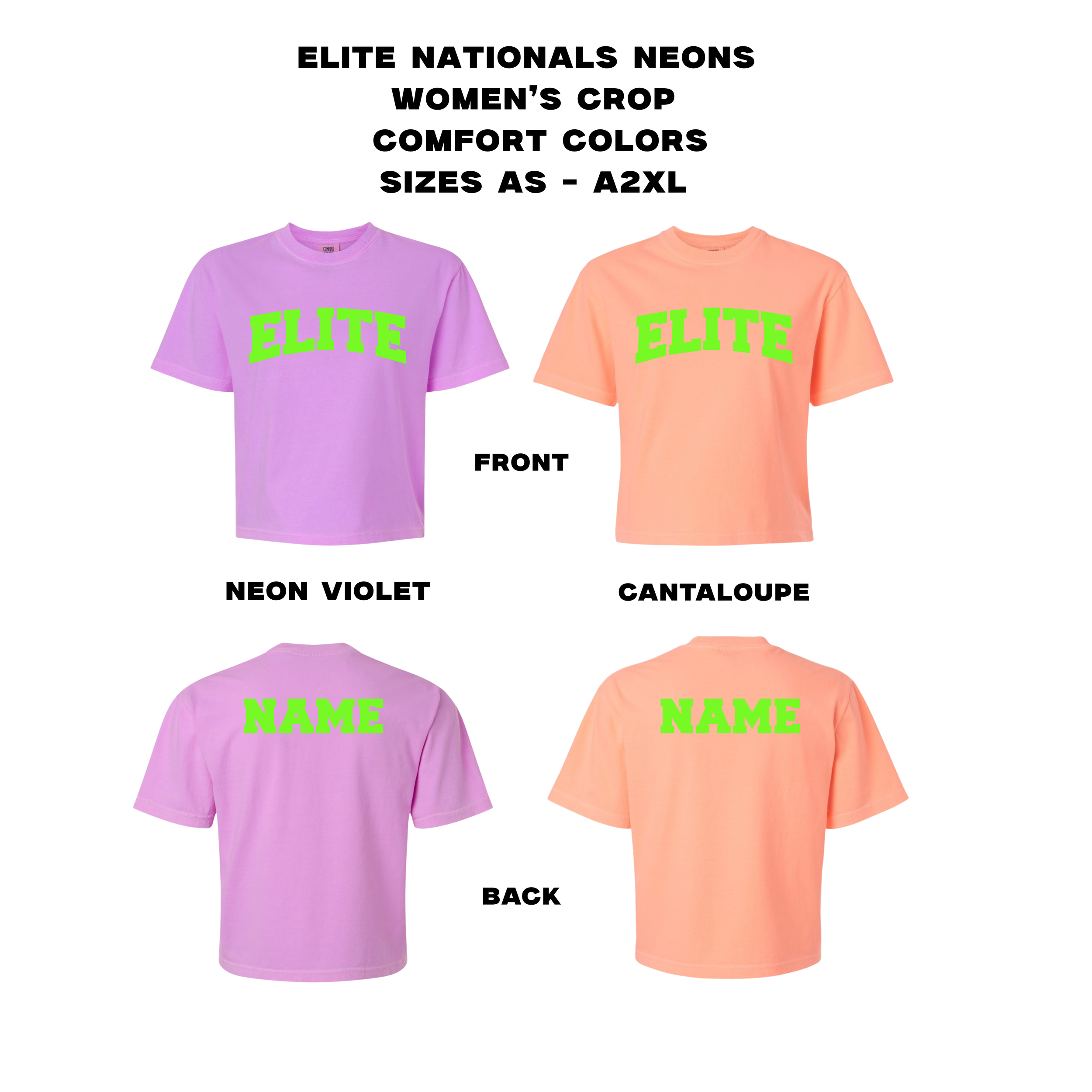 ELITE NEON COLLECTION - Women's Crop Boxy Tee