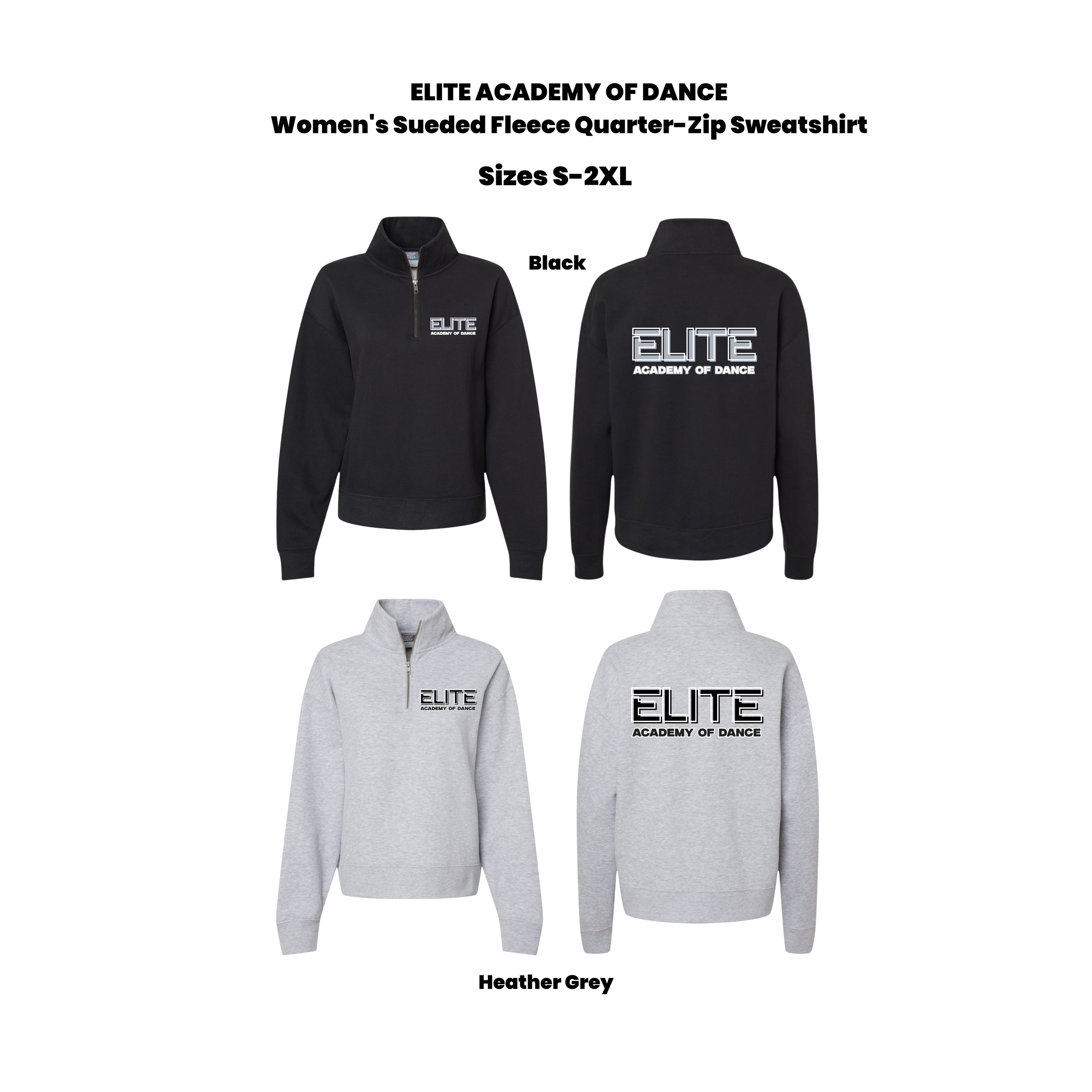 ELITE ACADEMY OF DANCE QUARTER ZIP FLEECE