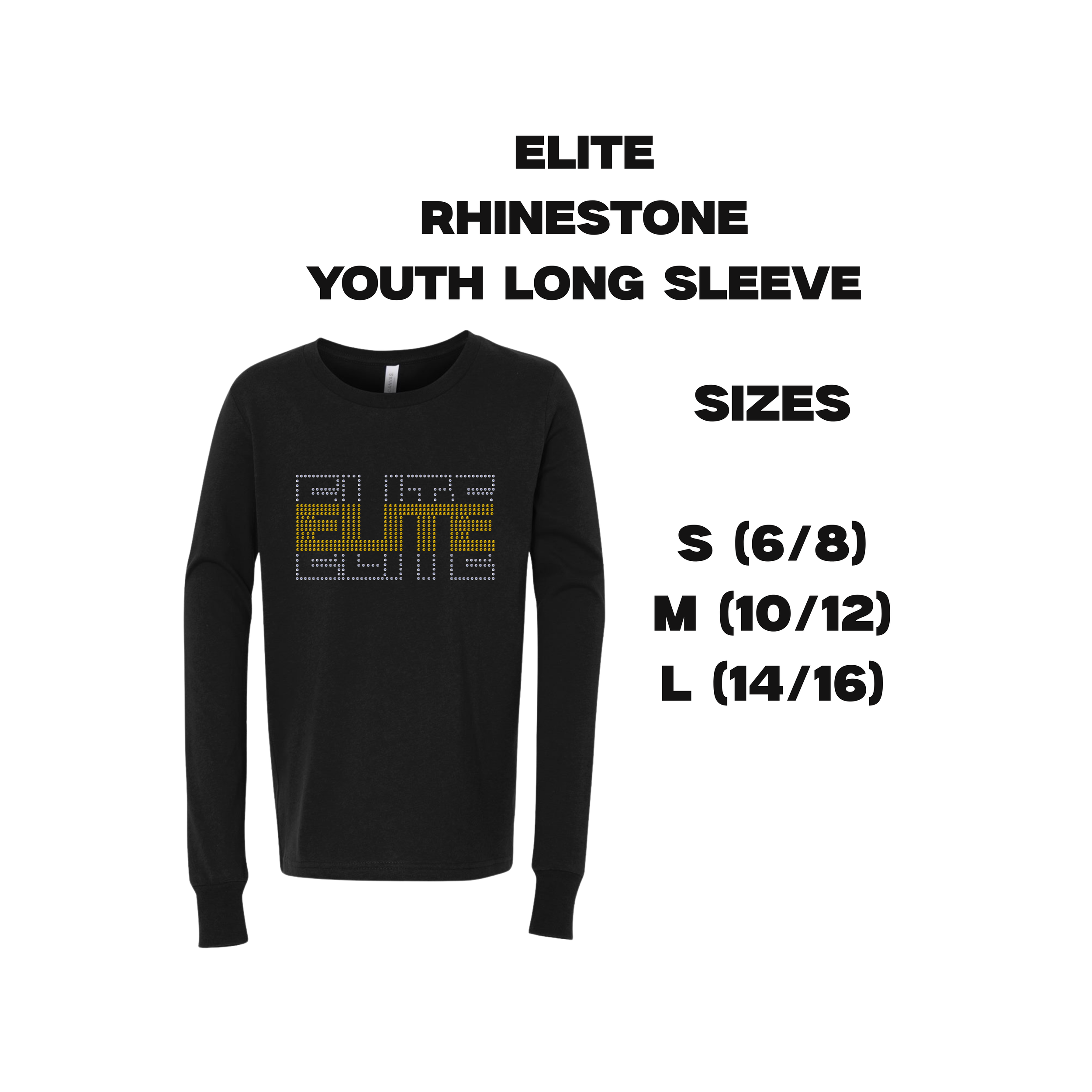 ELITE Rhinestone Youth Long Sleeve Tee