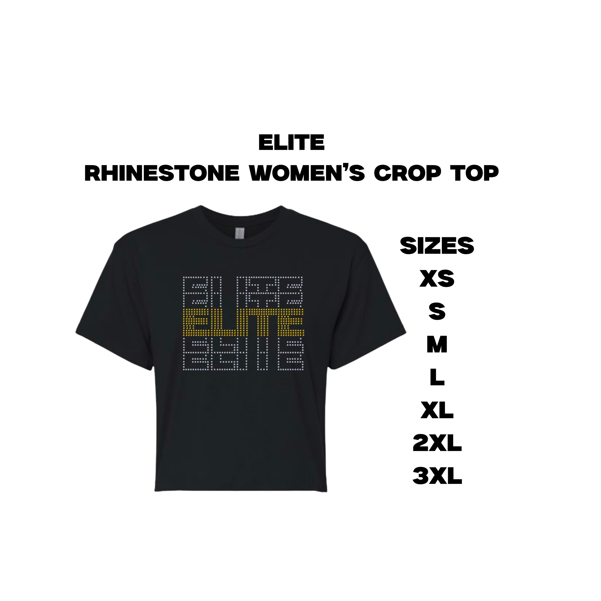 ELITE Rhinestone Women's Crop Top