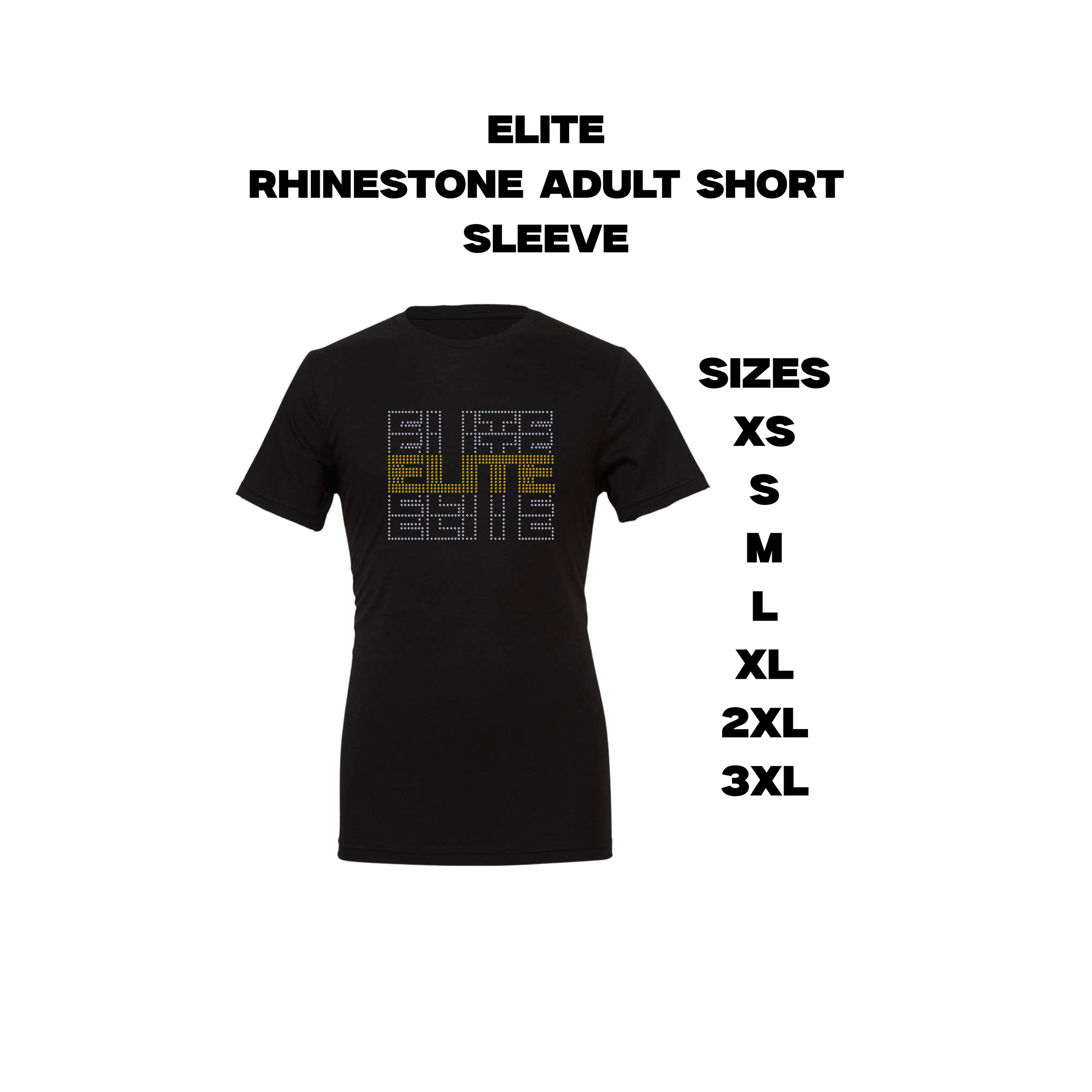 ELITE Rhinestone Adult Short Sleeve