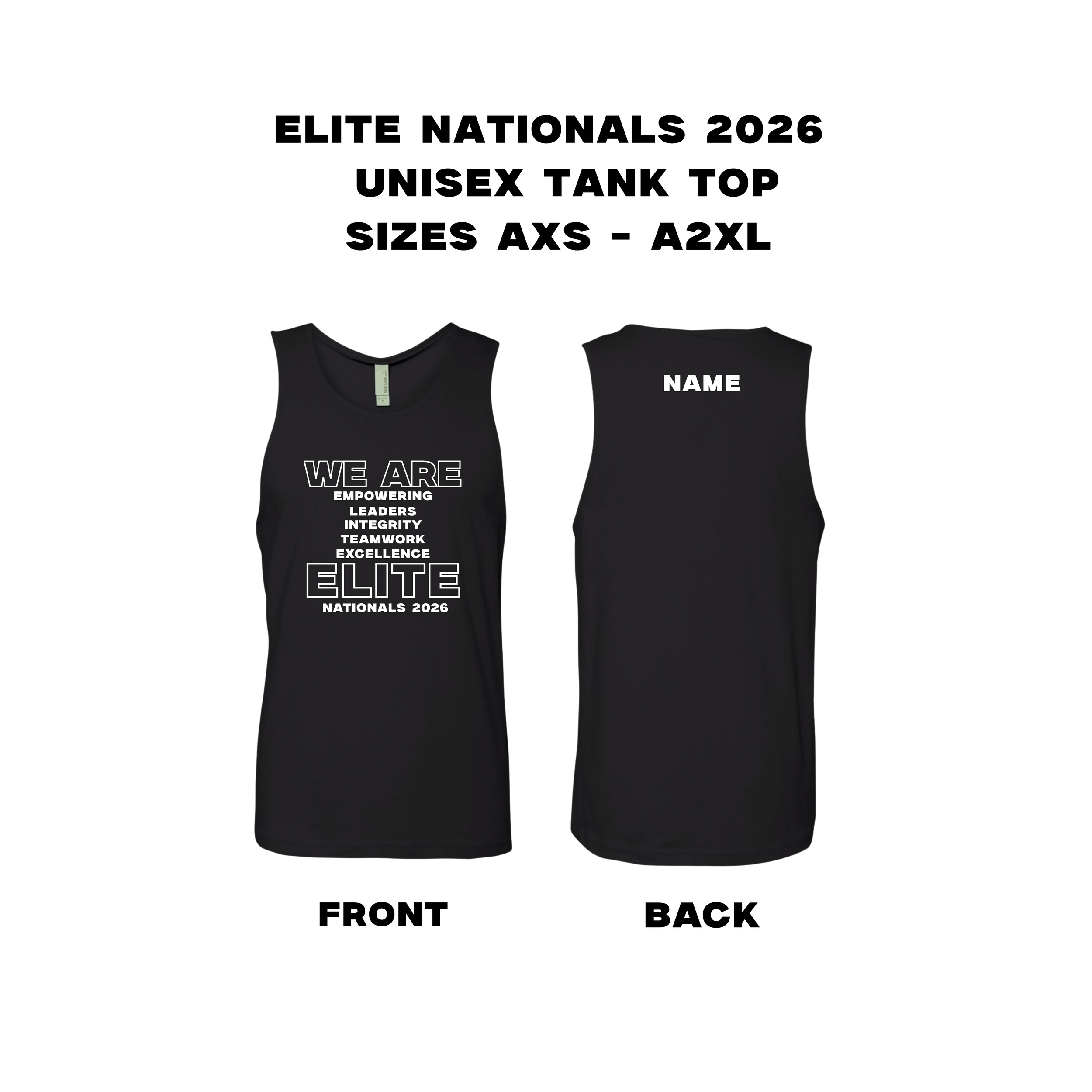 We Are ELITE Unisex Tank Top