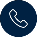 Phone icon on blue background