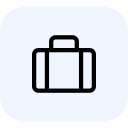 Outline of a briefcase or portfolio on a light background