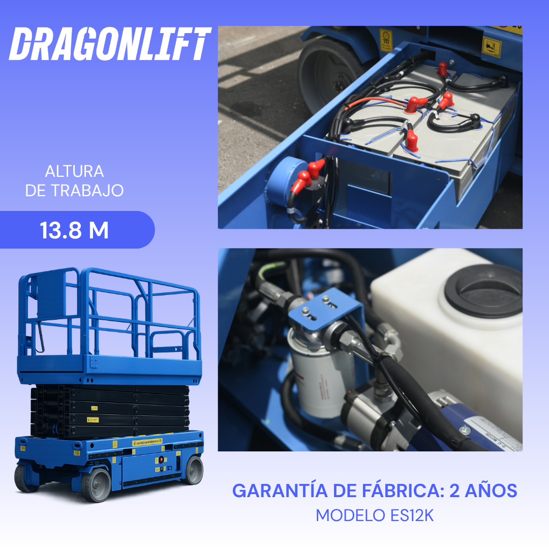 Plataforma de tijera de 12 m