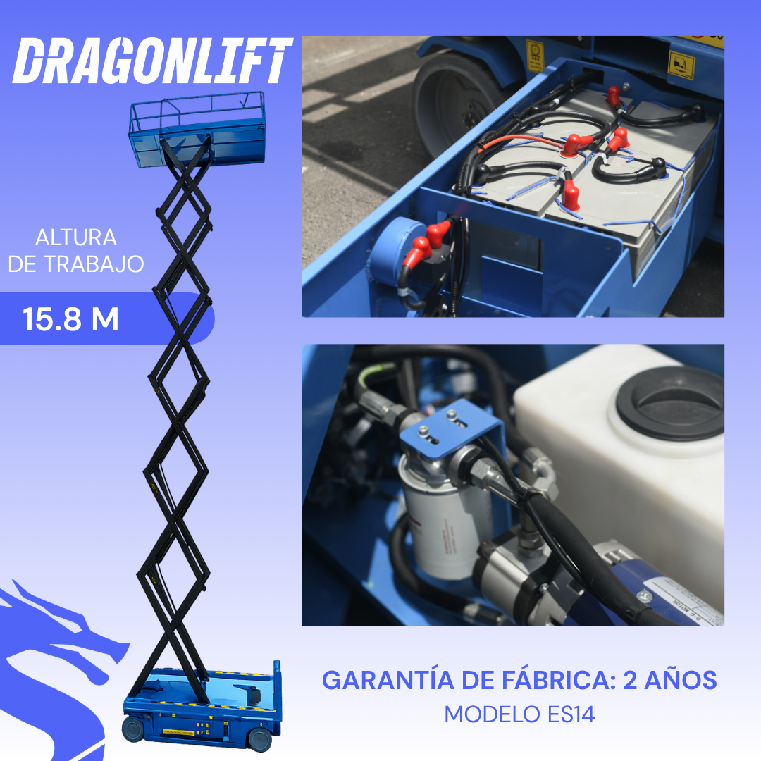 Plataforma de tijera de 14 m