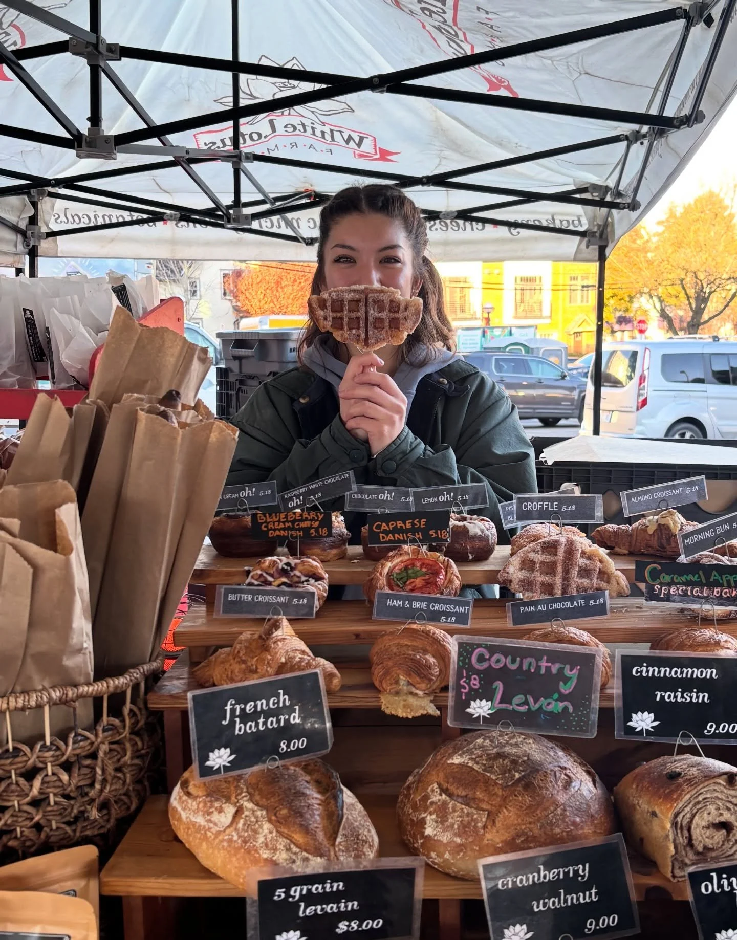 With croffles there's always a reason to smile from ear to ear! Available at ALL locations including @A2market and our new cafe! 😄