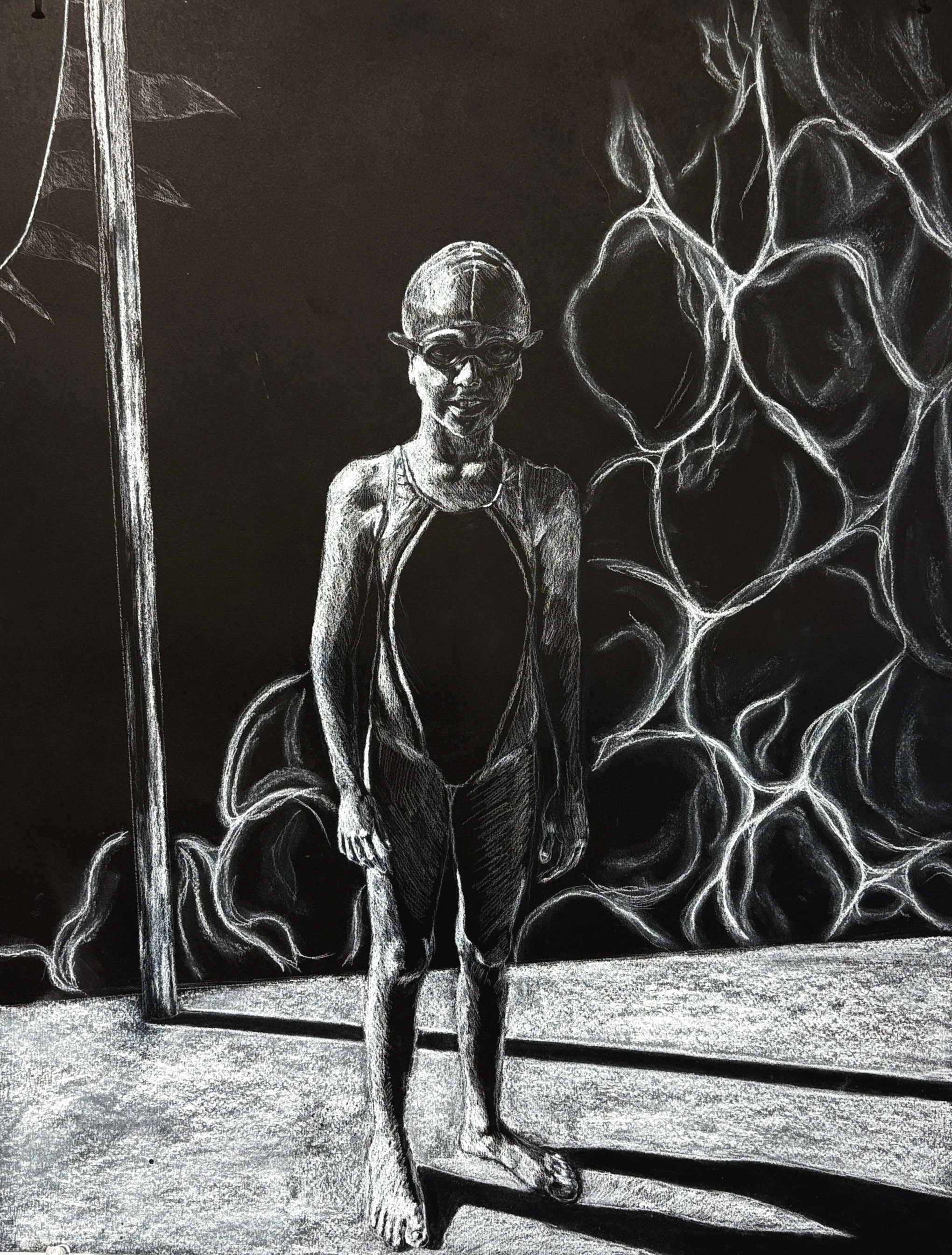 "Self Portrait" Charcoal Drawing 24"x18" - 2026