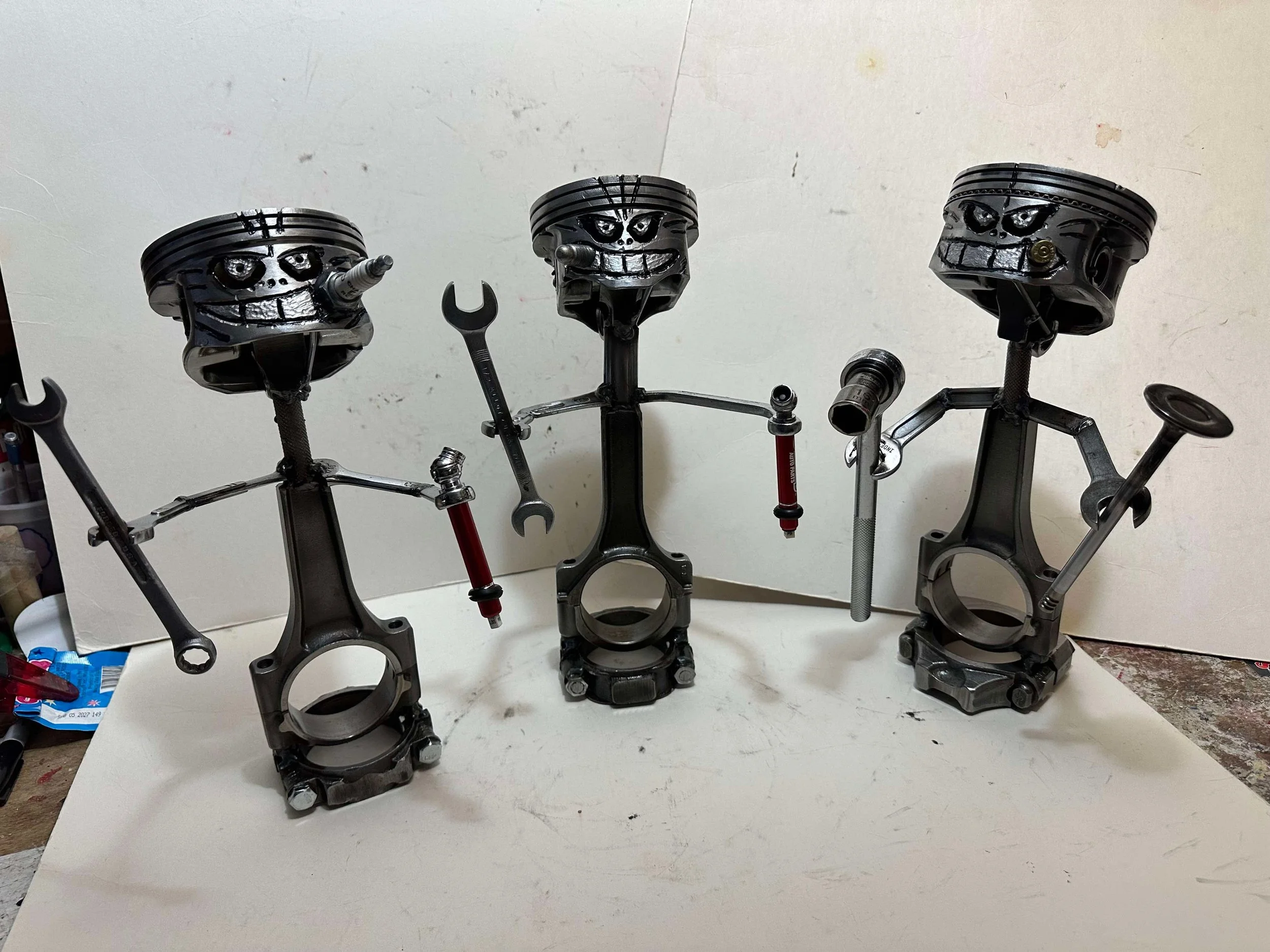 Trophies for our 3 winners at the car show