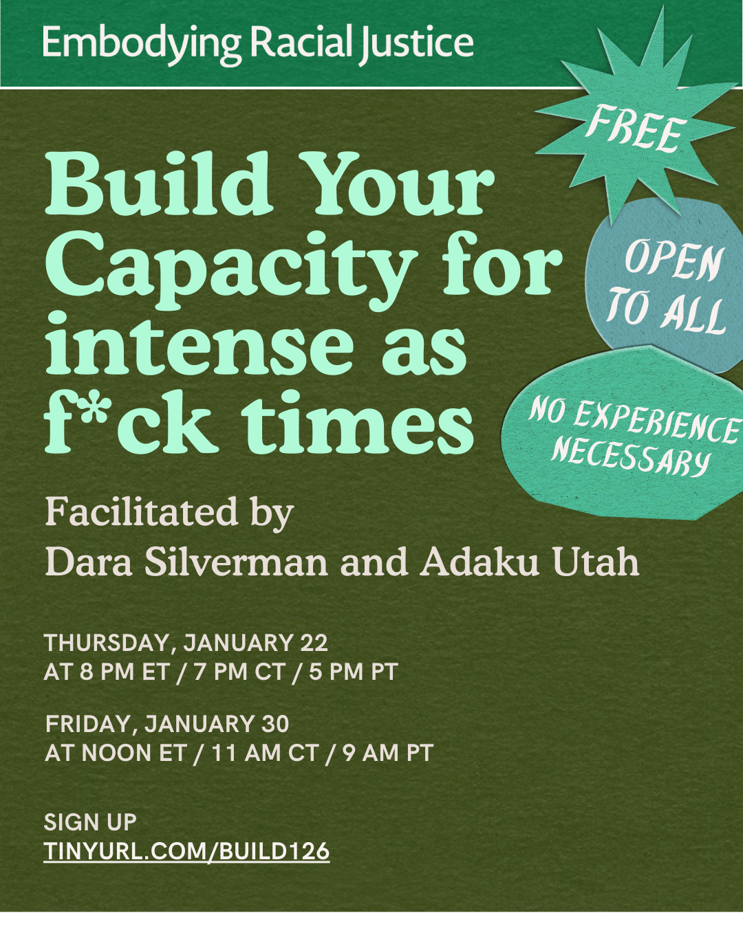 Virtual Workshop: Build your Capacity for Intense as F*uck Times
