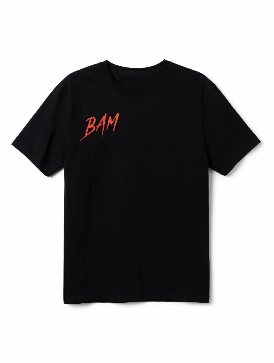 T-shirt noir BAM 2 sides