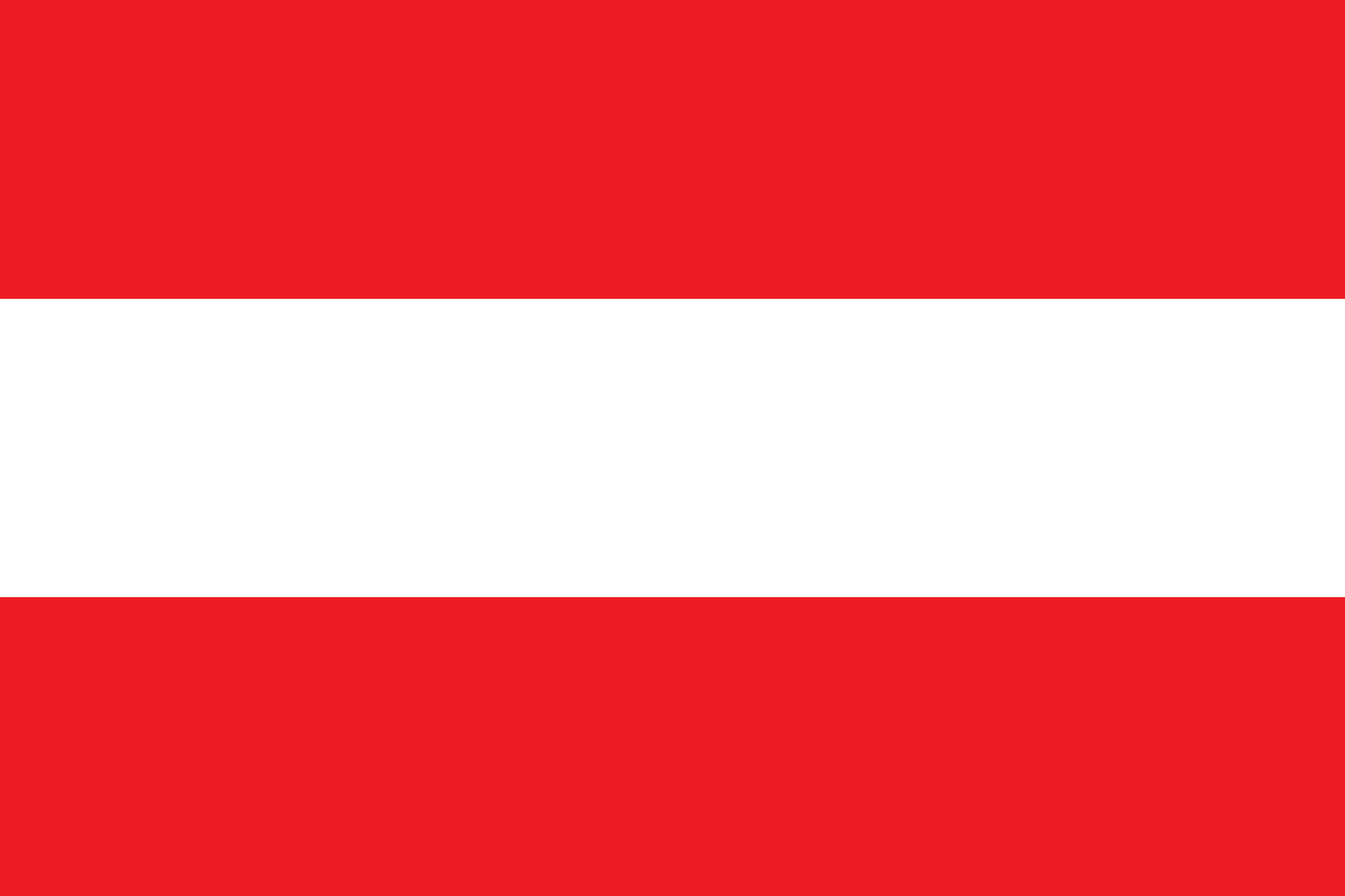 Flag with three horizontal stripes: red on top and bottom, black in the middle