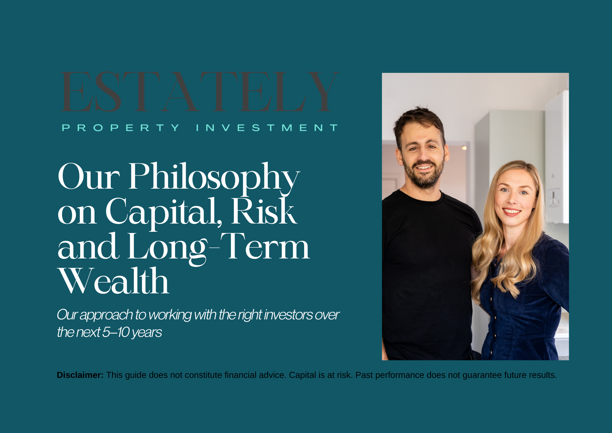 Group photo of a man and a woman smiling indoors, with the woman having long blonde hair and wearing a dark blue jacket, and the man having short brown hair and a beard, wearing a black t-shirt.