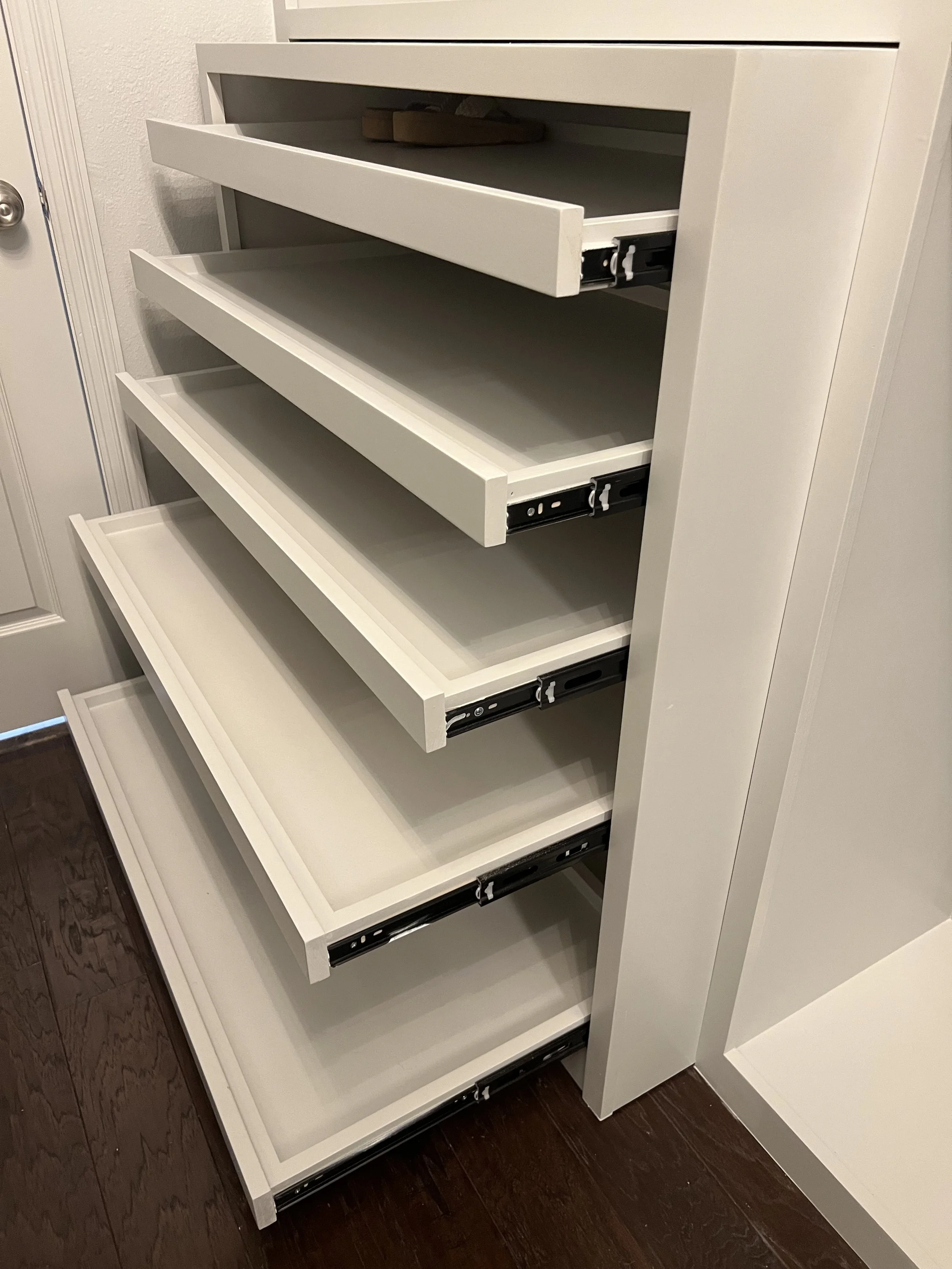 After- Full extension shoe pull outs