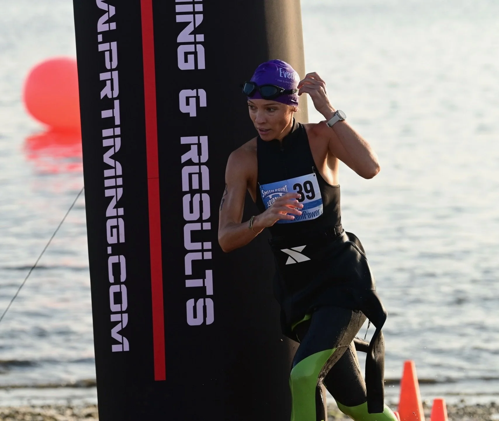 This is me failing. 

My prior race was an Olympic distance triathlon, I had beaten most of the guys in the 1 mile swim &mdash; I was at the apex of my fitness, strength and agility. So I went into my first race after a 2 year break way too confident