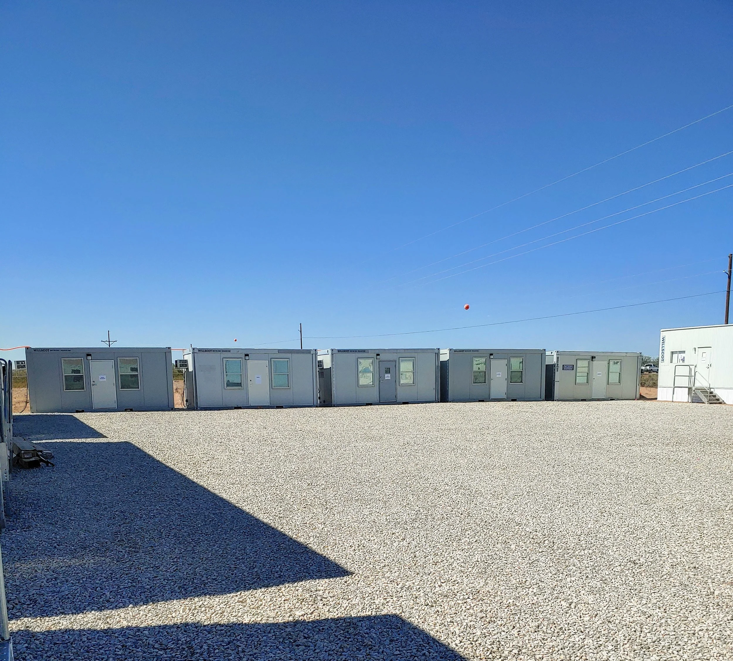Durable modular housing unit used for workforce lodging in remote or high-demand locations.