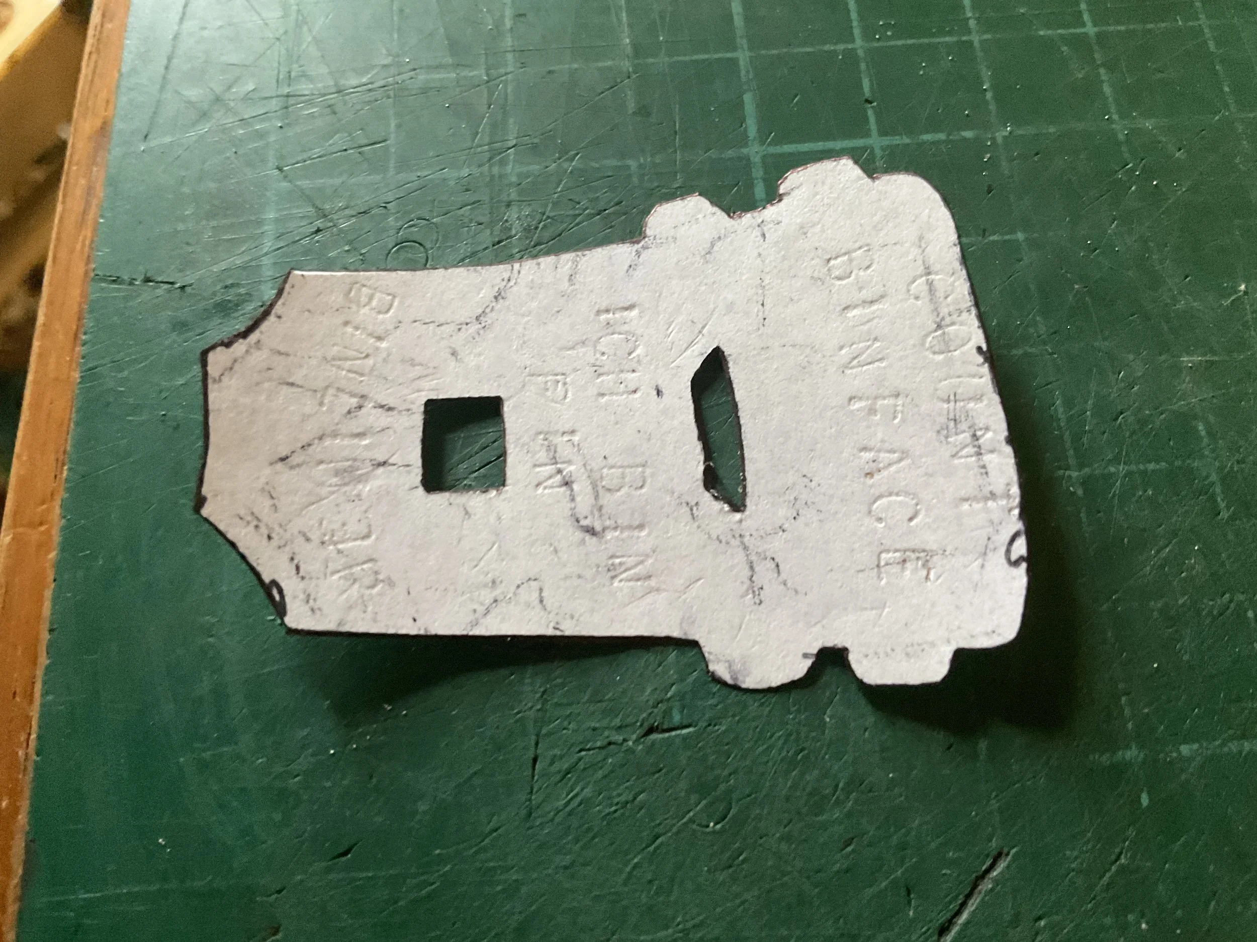Paper copy with letters tested.