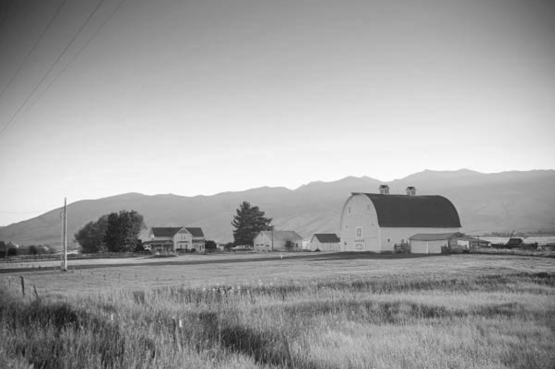 A rural barn out side Bozeman in Montana Senate District 31, importance of agriculture in local Montana communities.