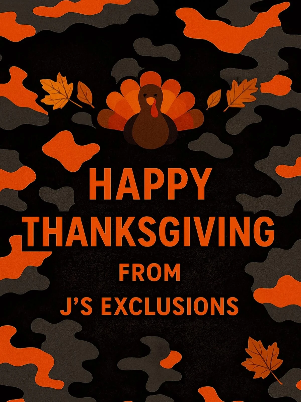 Happy Thanksgiving from J&rsquo;s Exclusions! We&rsquo;re thankful for each of our amazing customers.🤩
&deg;&deg;&deg;&deg;
We hope your day is filled with good food, family, and all the blessings from our family to yours. 🦃🤎