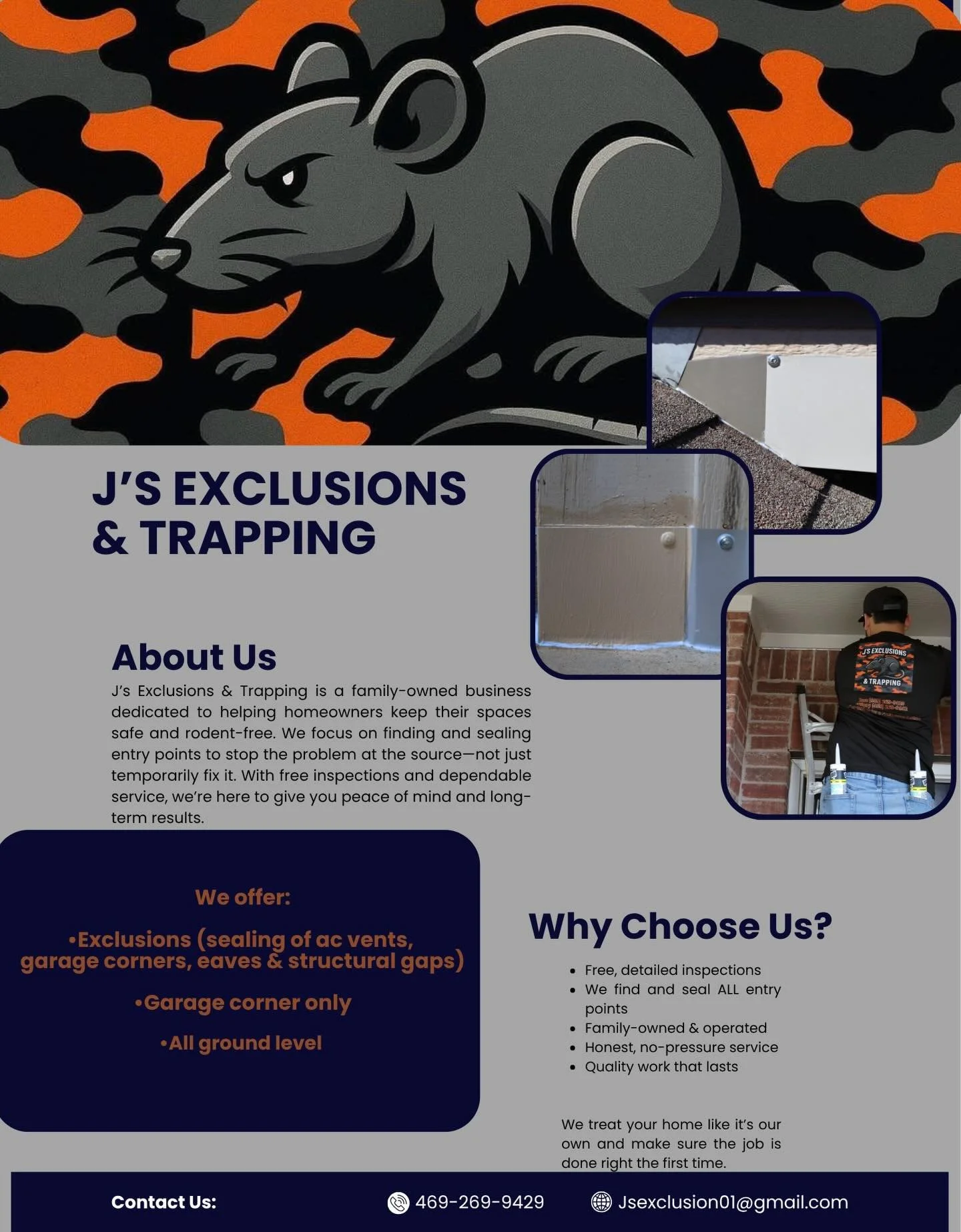 Message us to schedule your FREE inspection.🚧✅
&bull;
&bull;
&bull;
#rodents #home #dfw #southlaketx #garage