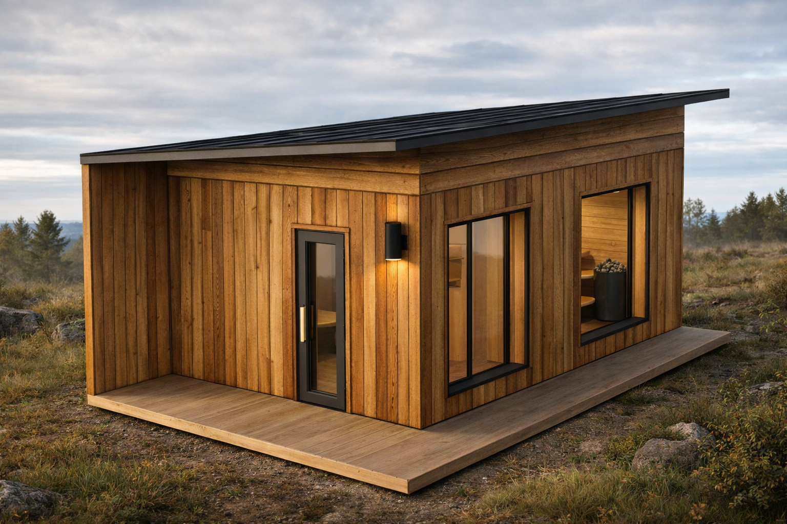  Expanded Sauna + Changing Room • 4-12 person 