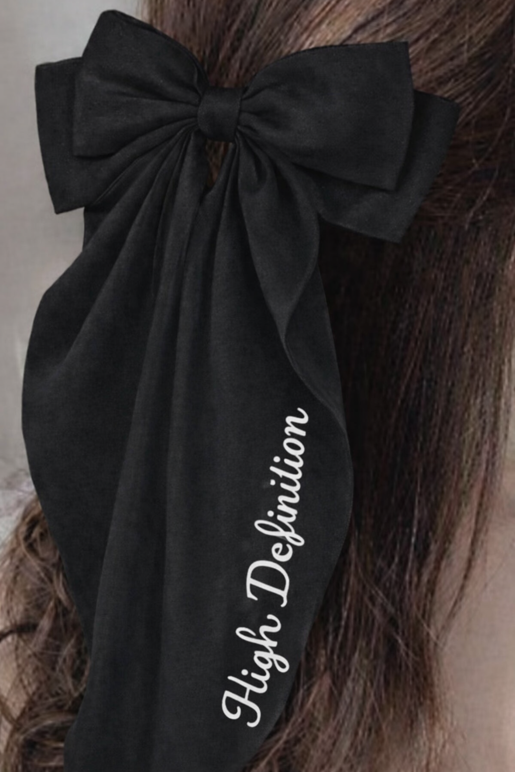 HD Black Hair Bow
