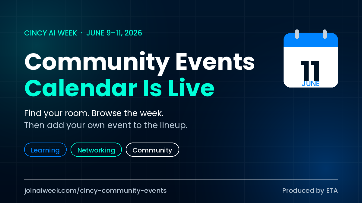 Cincy AI Week Community Events Calendar Is Live