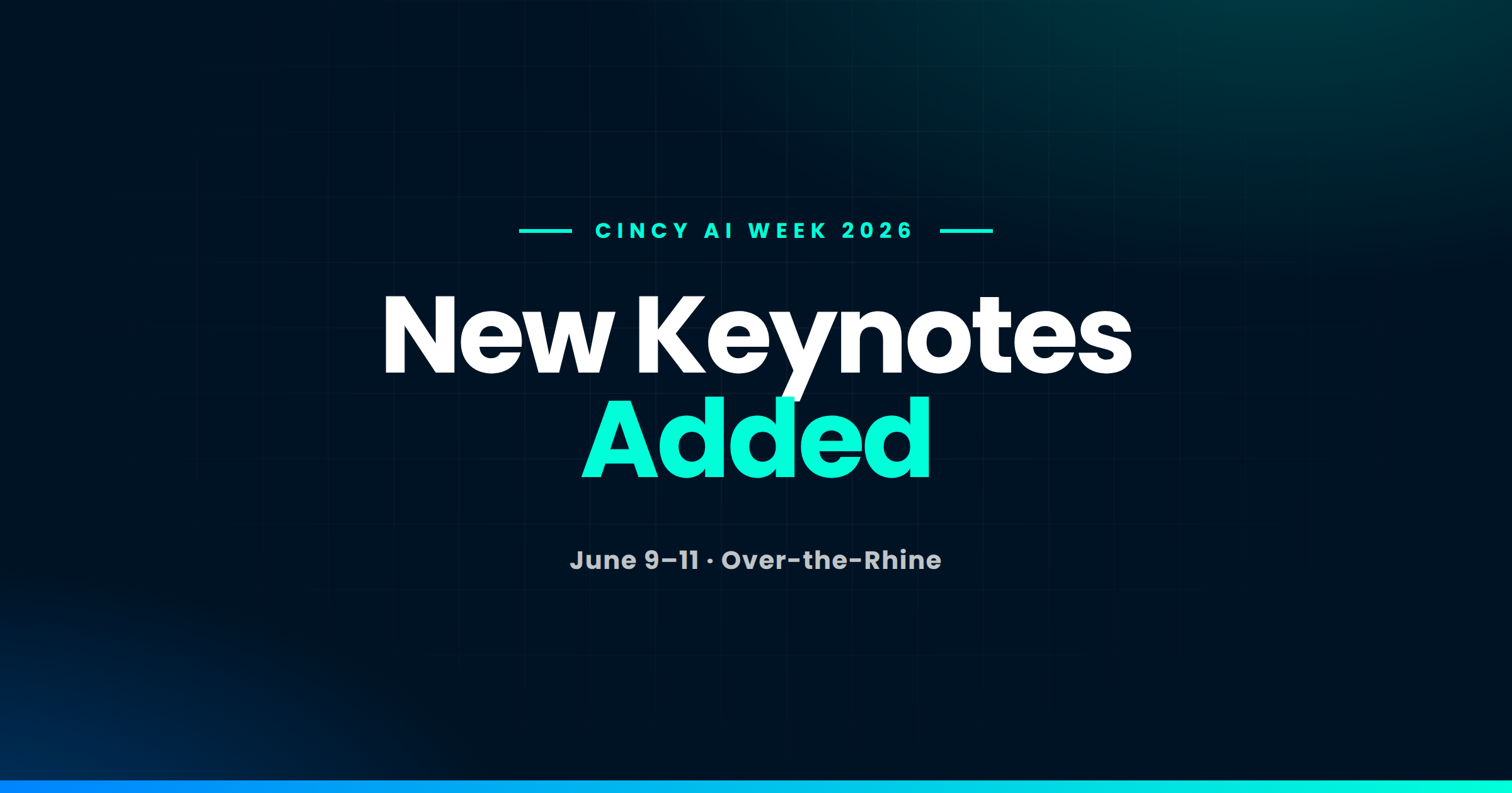 New Keynote Speakers Added for Cincy AI Week 2026!