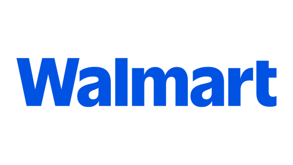 The Walmart logo in blue text on a white background.