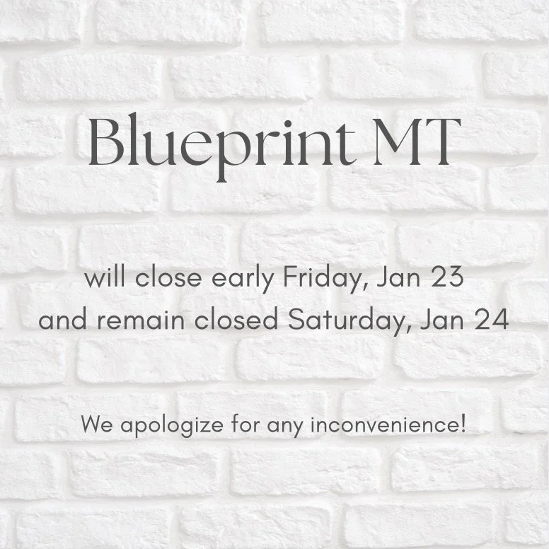 We will be closing at 3:00pm tomorrow, 1/23, and remain closed on Saturday 1/24

See you next week! #StayWarm!