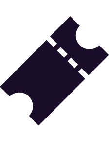 A movie or concert ticket with a perforated edge.