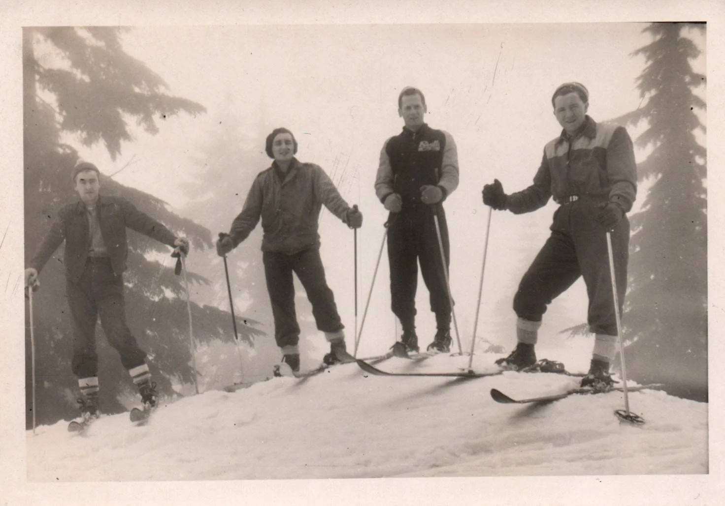 This is my dad and some of his friends in Jan 1954. They had immigrated from Northern Ireland first stopping in Toronto and then came to Vancouver where they all stayed for the remainder of their lives. My dad one was on the last of their group and p