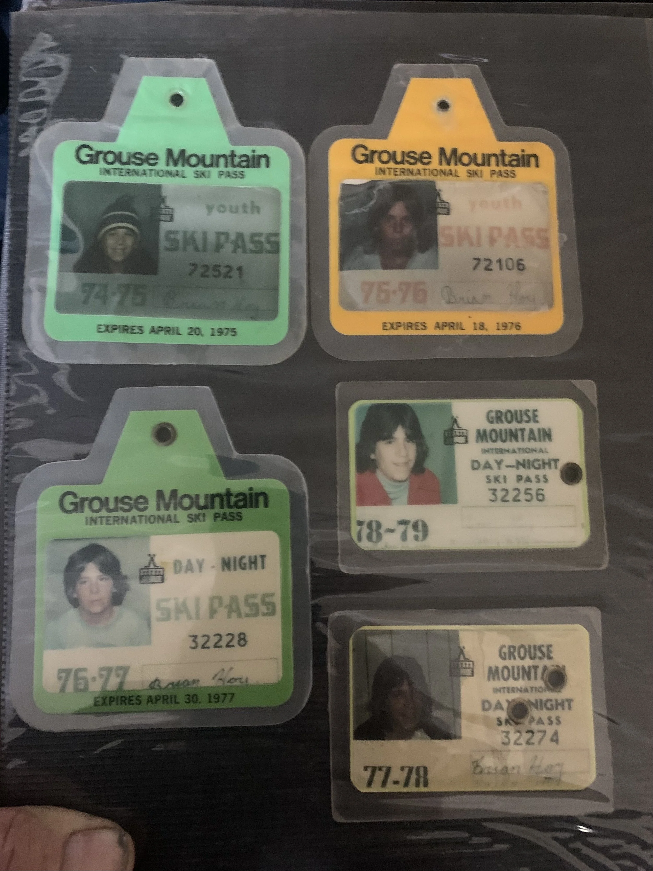 Old ski passes from the 70s - Brian