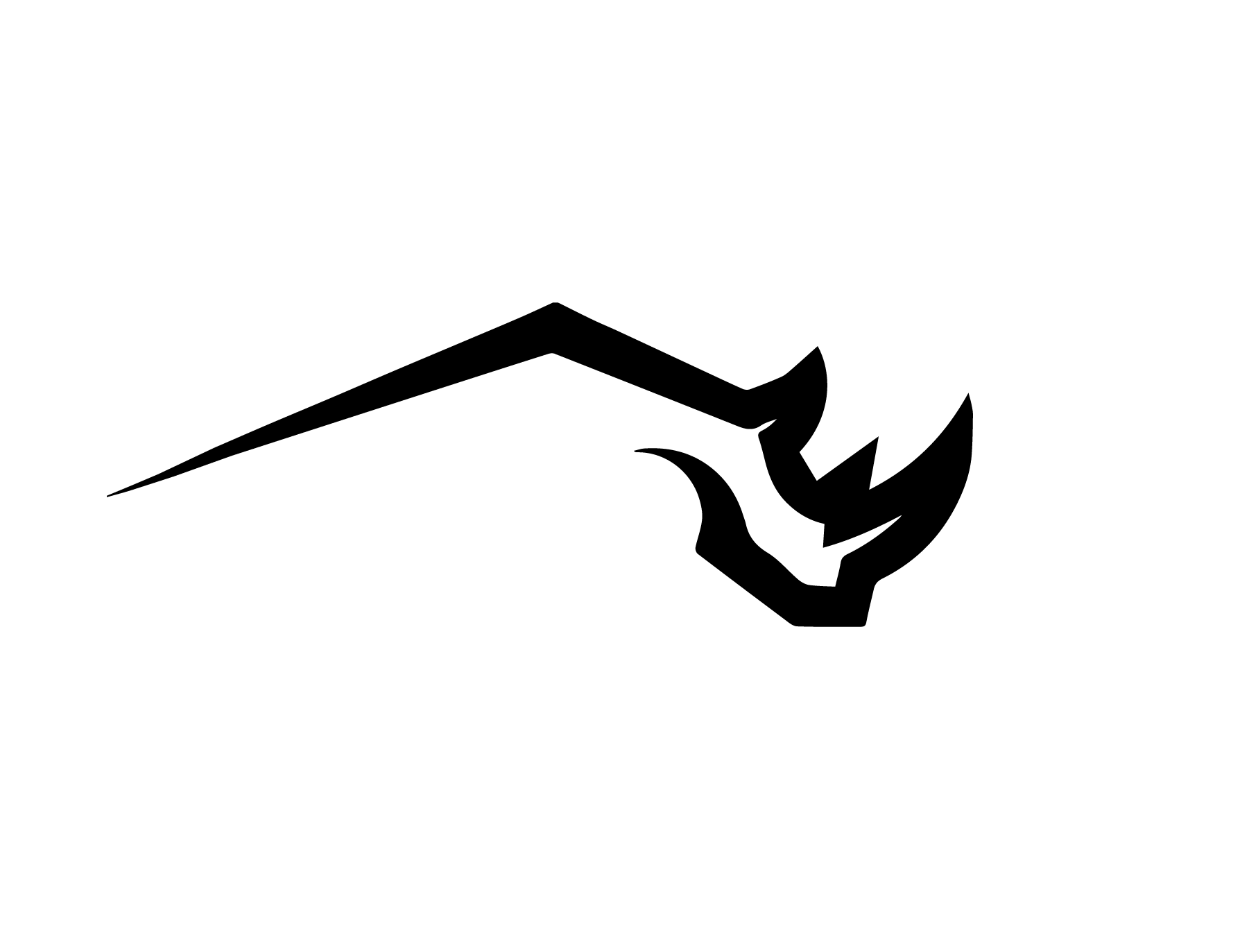 Dibujo en negro de una mano con garras, en estilo simple y minimalista.