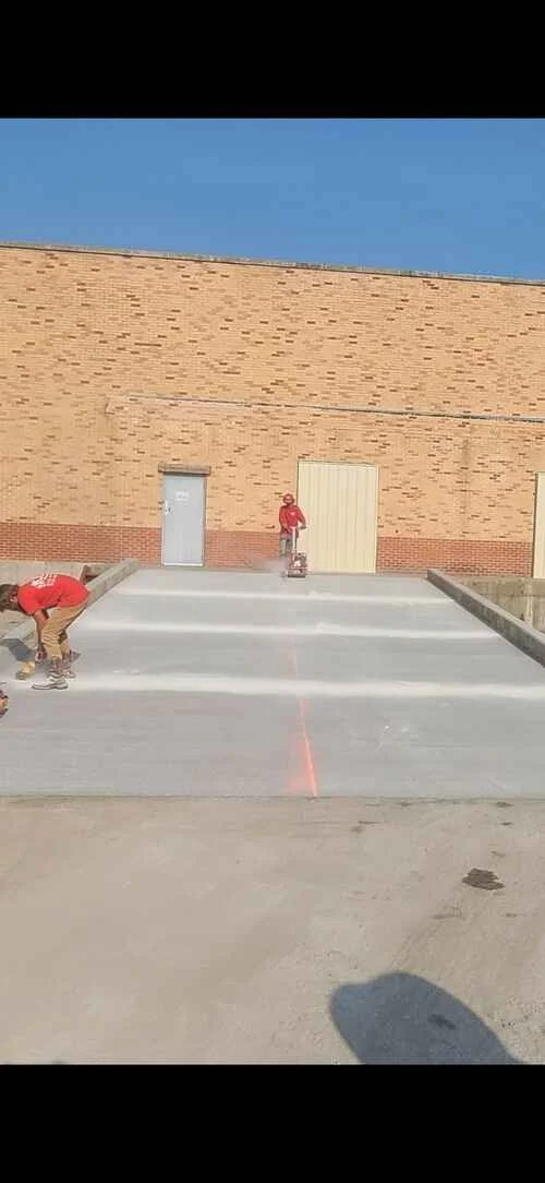 commercial concrete driveway in st jopseph mo after concrete construction