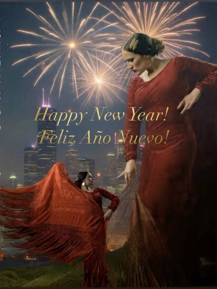 -
Brindo con el mundo!! ❤️&zwj;🔥🥂💃🏻🥂🎆🎇🎉🎊❤️✌️🫶🏼
Happy New Year Friends!! TOMAAA!! VAMOOO!
Feliz y Pr&oacute;spero A&ntilde;o Amigos M&iacute;os por Todo el Mundo!!! 
Amor y Paz 💋
@laletiflamenco