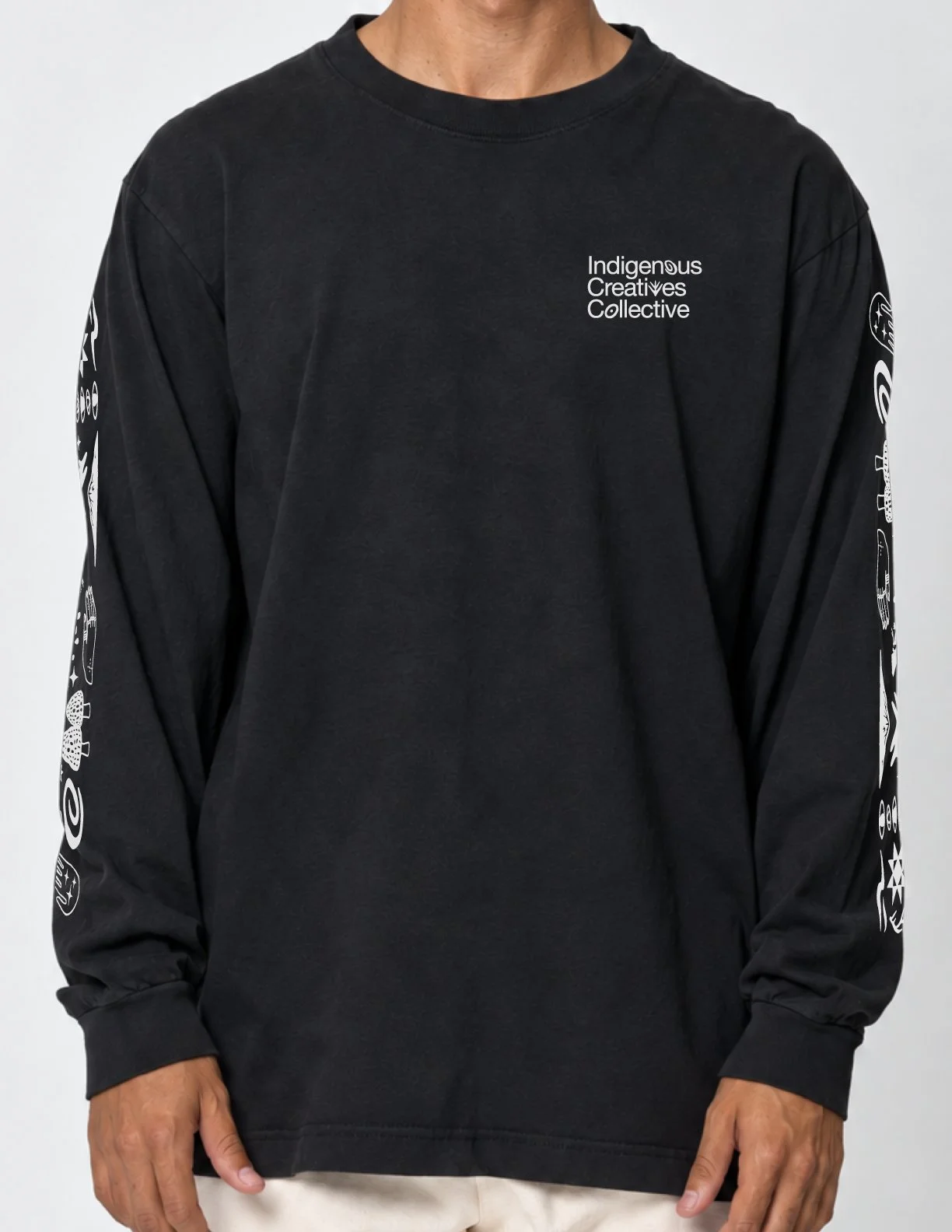 IndigenousCreatives_Apparel_Mockup_LongSleeveTee_Black_Sweetgrass_Front.jpg