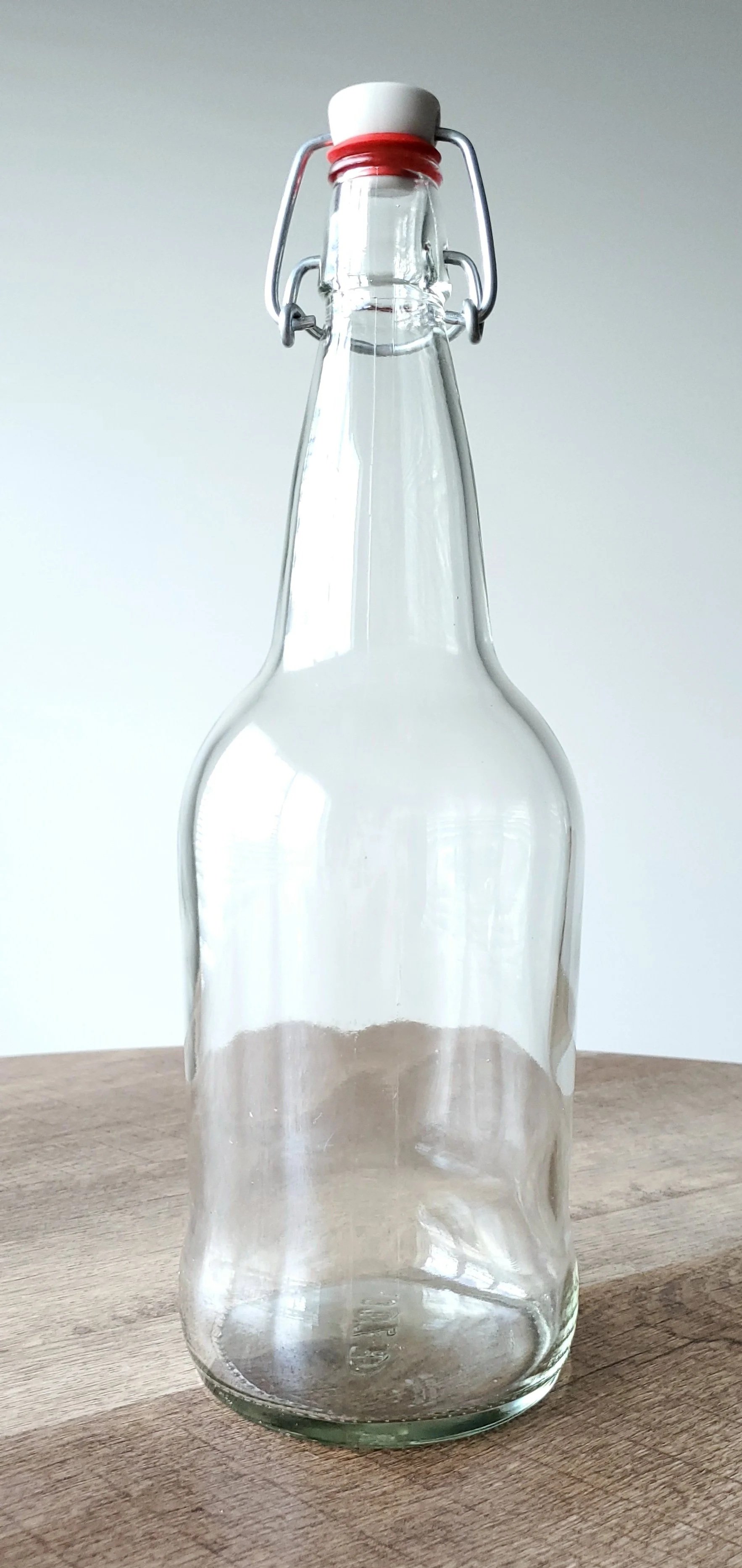 1Litre Clear Flint E.Z.CAP Glass Bottle & Swing Top