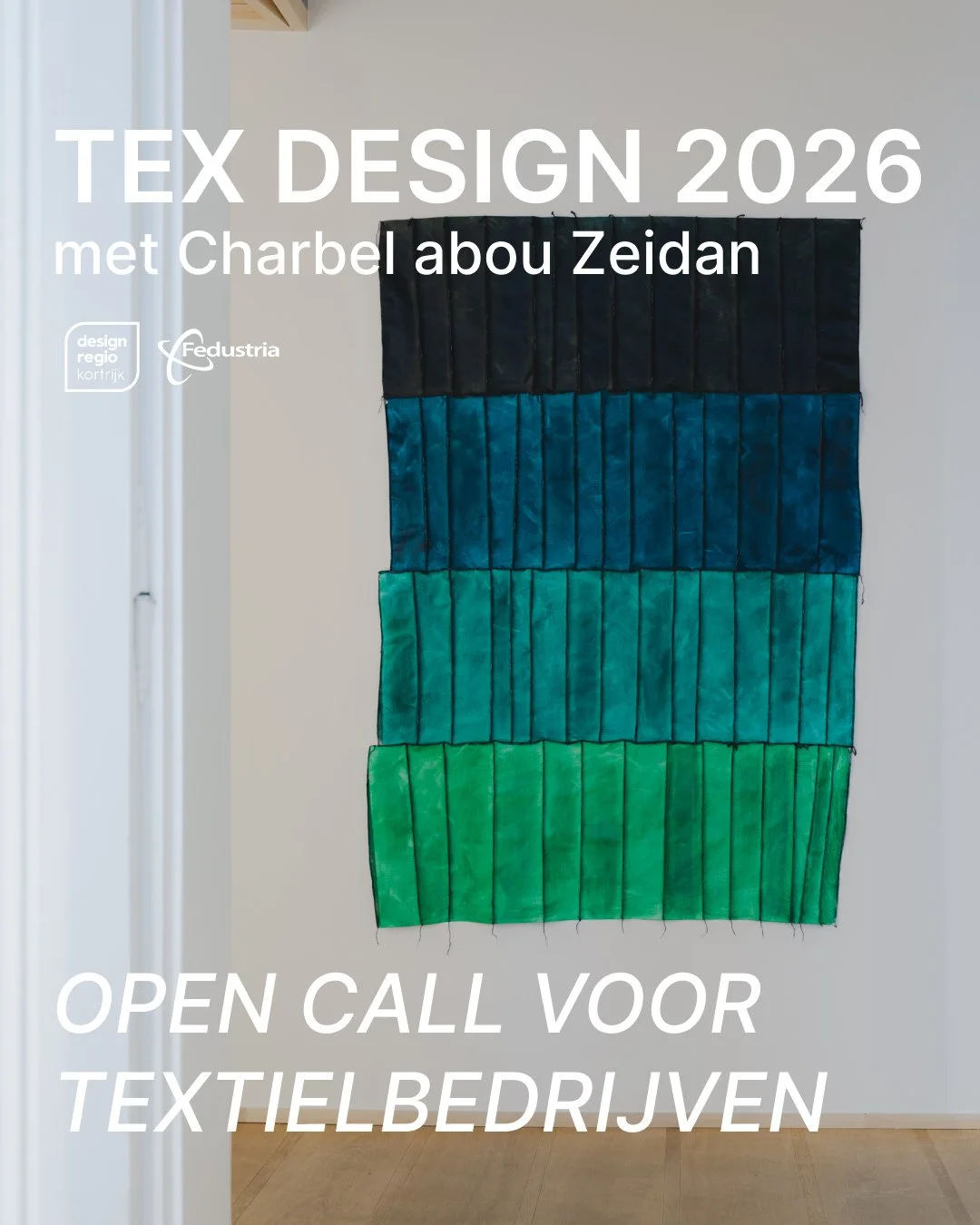 TEX DESIGN 2026 ▪️ OPEN CALL⁠
⁠
Belgische textielbedrijven, dit is jullie wake-up call.⁠
⁠
@fedustria en @designregiok selecteren 5 bedrijven voor een intens co creatietraject met interdisciplinair ontwerper @charbel.abouzeidan. Een brug tussen archi
