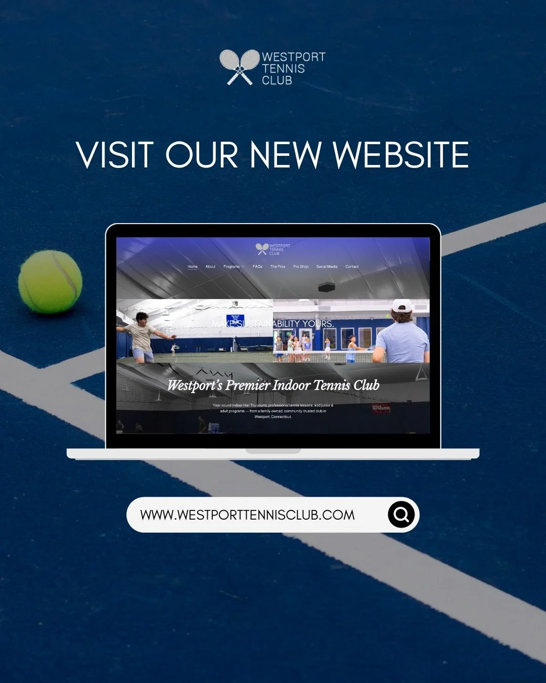 We just launched our new website recently🎾

Everything you need &mdash; programs, lessons, bookings &mdash; all in one place.

Take a look and explore what&rsquo;s new.

And if you&rsquo;ve enjoyed your time at Westport Tennis Club&hellip;

your fee