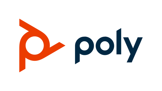 Poly logo with a stylized orange 'p' and the word 'poly' in blue.