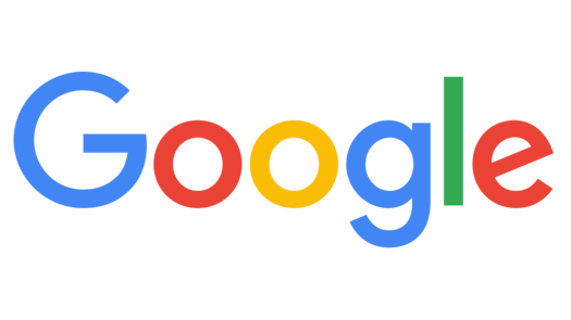 Google logo with multicolored letters on a black background.